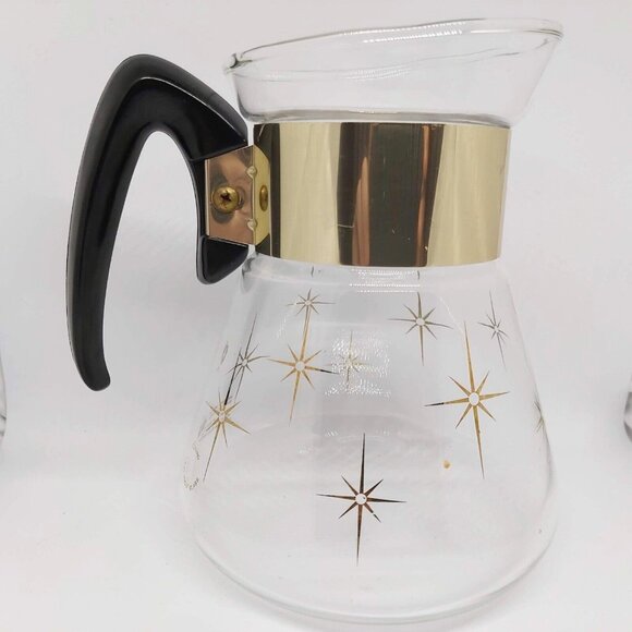 Corning Starburst Glass Coffee Pot / Carafe (4 cups) MCM Atomic-NO LID - Picture 3 of 6